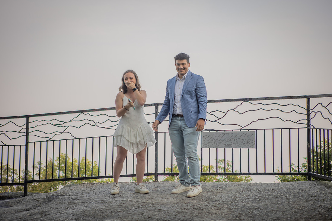 Proposing at a Mountain Overlook | Asheville Proposal Photographer