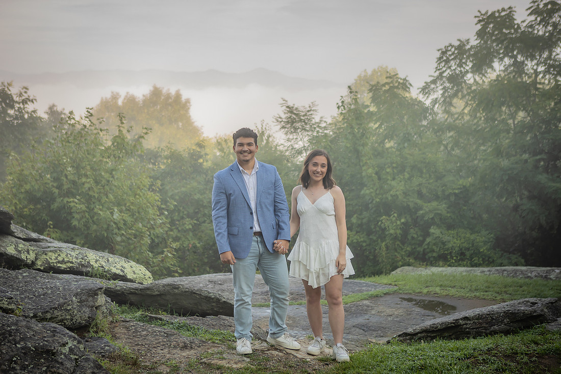 Proposing at a Mountain Overlook | Asheville Proposal Photographer