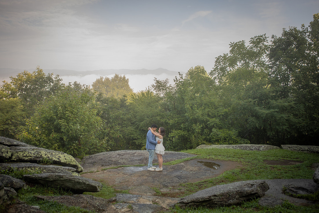 Proposing at a Mountain Overlook | Asheville Proposal Photographer