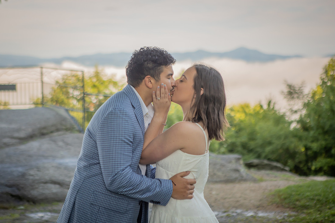 Proposing at a Mountain Overlook | Asheville Proposal Photographer