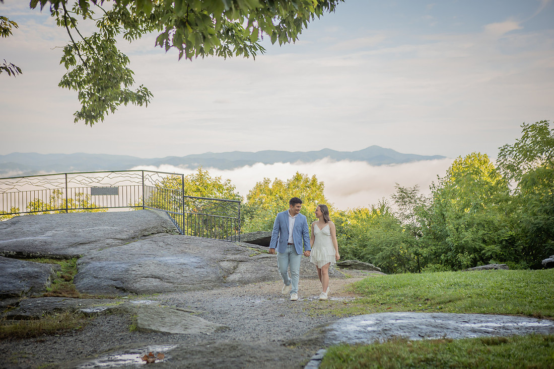 Proposing at a Mountain Overlook | Asheville Proposal Photographer