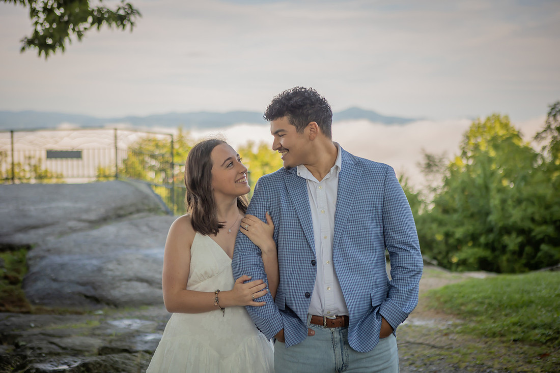 Proposing at a Mountain Overlook | Asheville Proposal Photographer