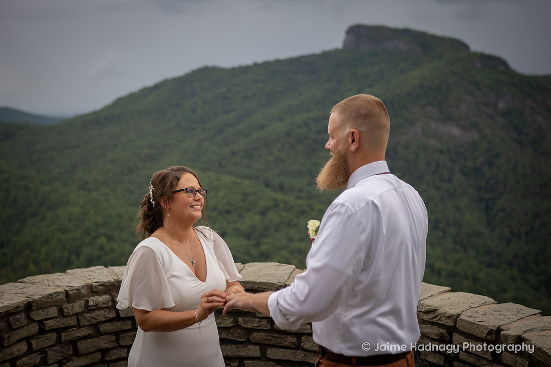 Mountain Overlook Wedding Ceremony Photography | Adventure Elopement Photographer