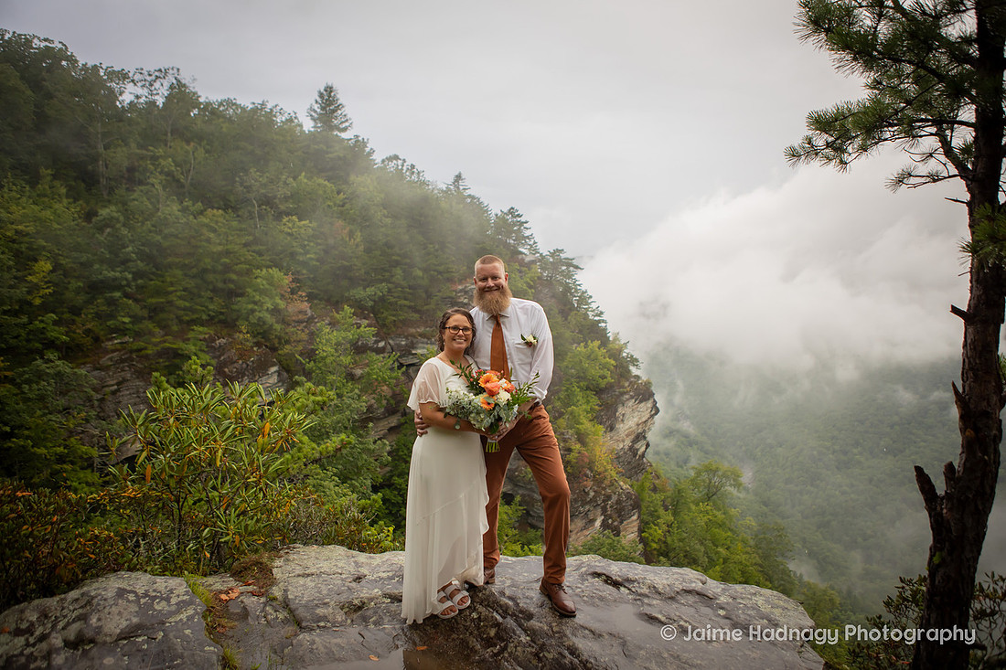 Elopement Photography in Linville NC at Wiseman's View