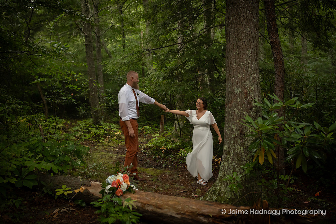 Nature Adventure Elopement  Near Asheville | Photographer