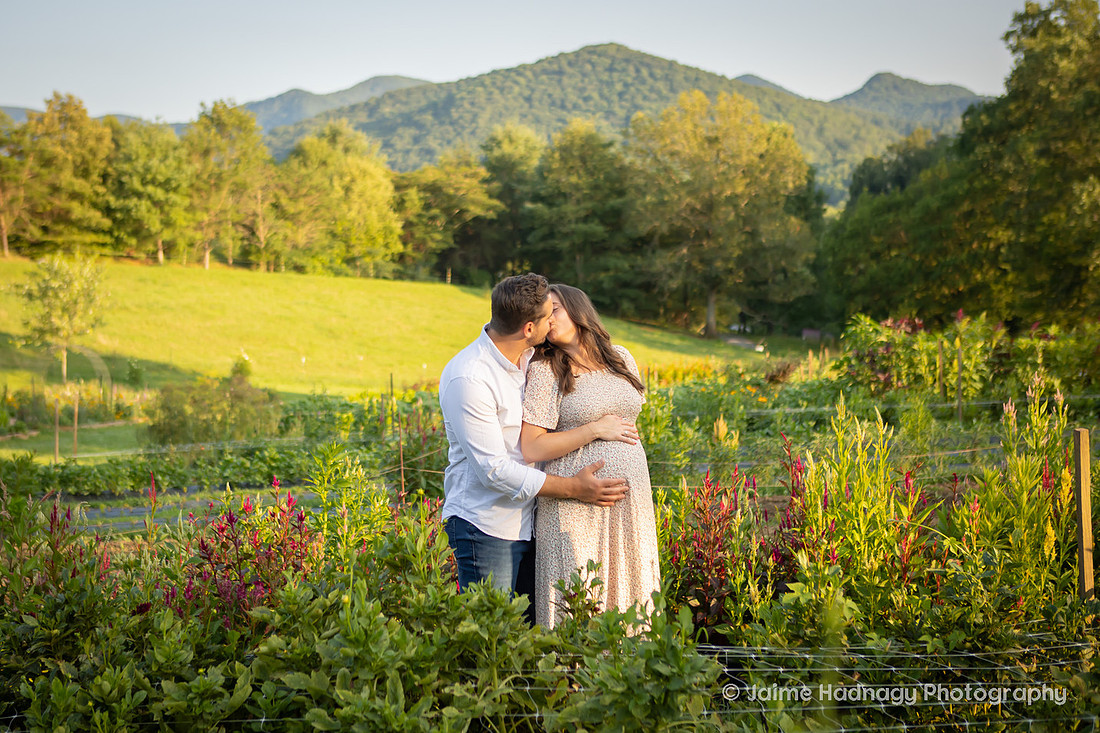 Flower Farm Maternity Photos | Asheville Pregnancy Photographer