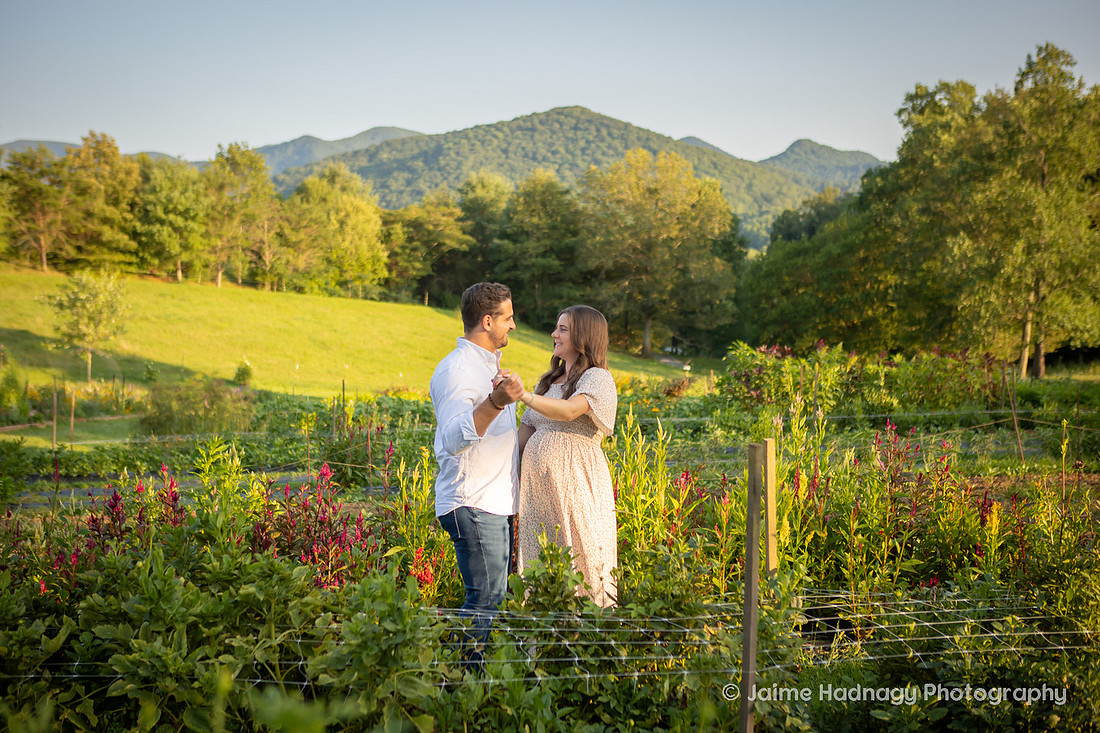 Flower Farm Maternity Photos | Asheville Pregnancy Photographer