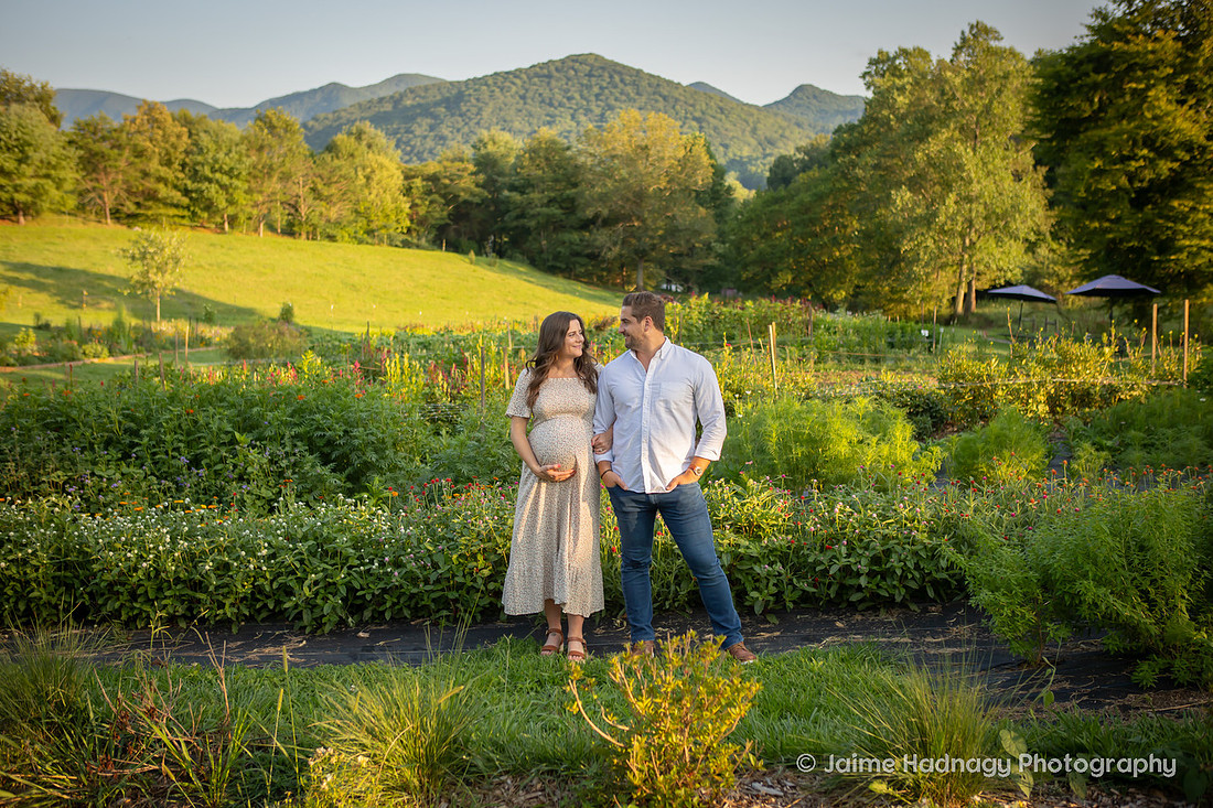 Flower Farm Maternity Photos | Asheville Pregnancy Photographer