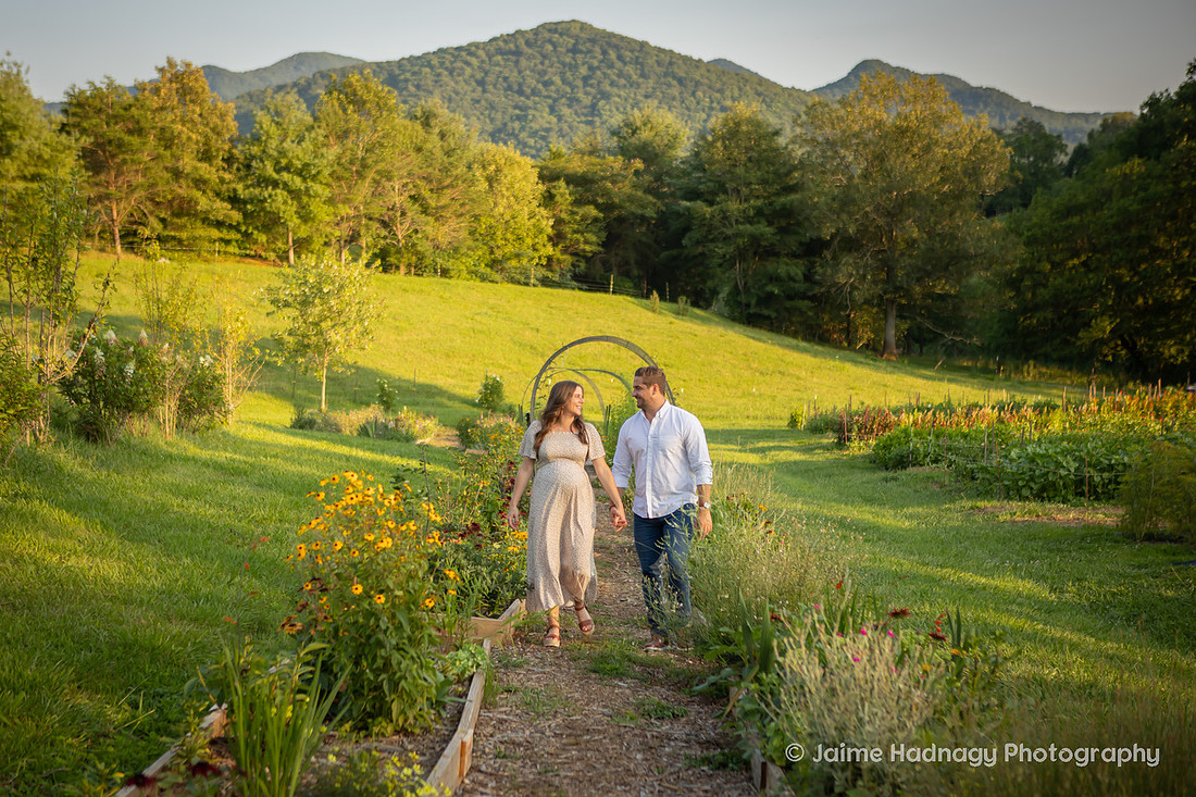 Flower Farm Maternity Photos | Asheville Pregnancy Photographer