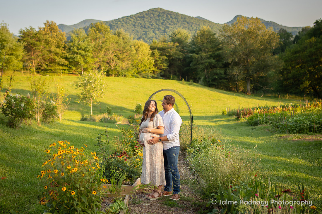 Flower Farm Maternity Photos | Asheville Pregnancy Photographer