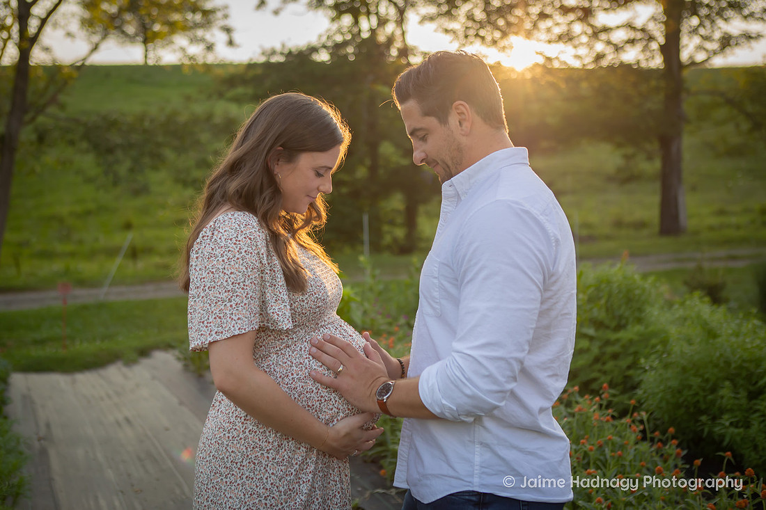 Maternity Photography Session at Flower Farm in Western North Carolina | Asheville Family Photographer