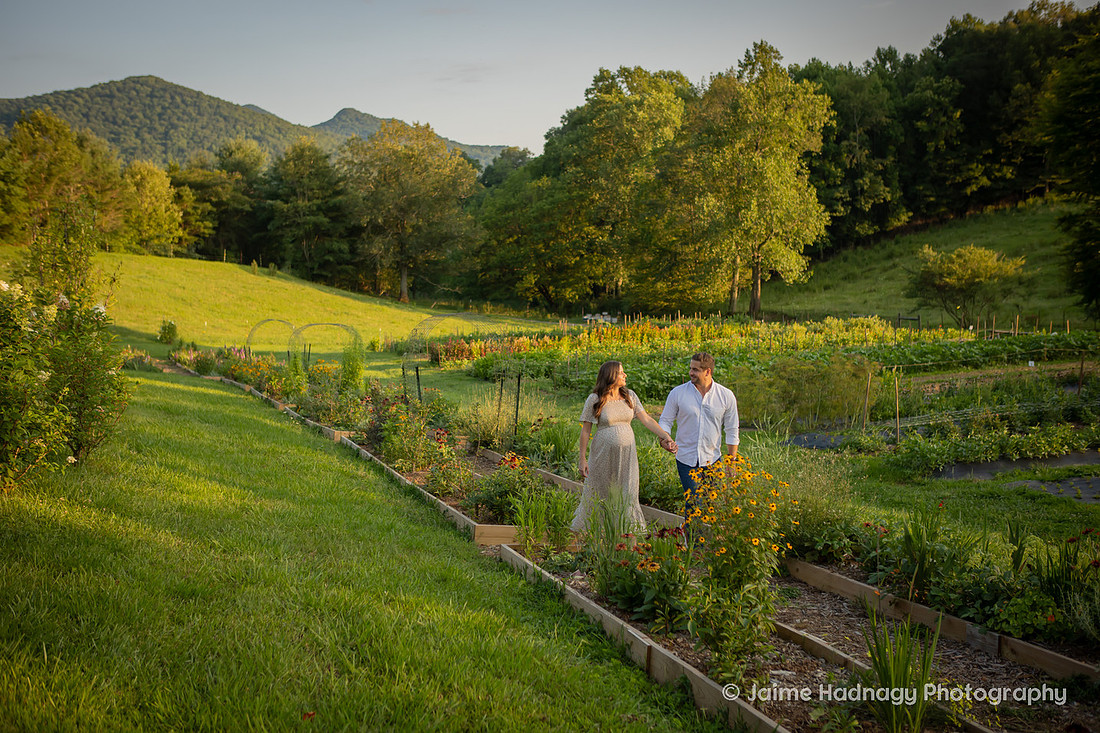 Maternity Photography Session at Flower Farm in Western North Carolina | Asheville Family Photographer