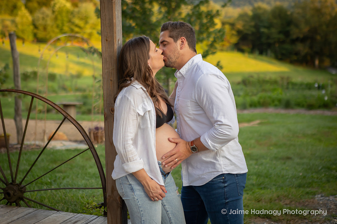 Maternity Photography Session at Flower Farm in Western North Carolina | Asheville Family Photographer