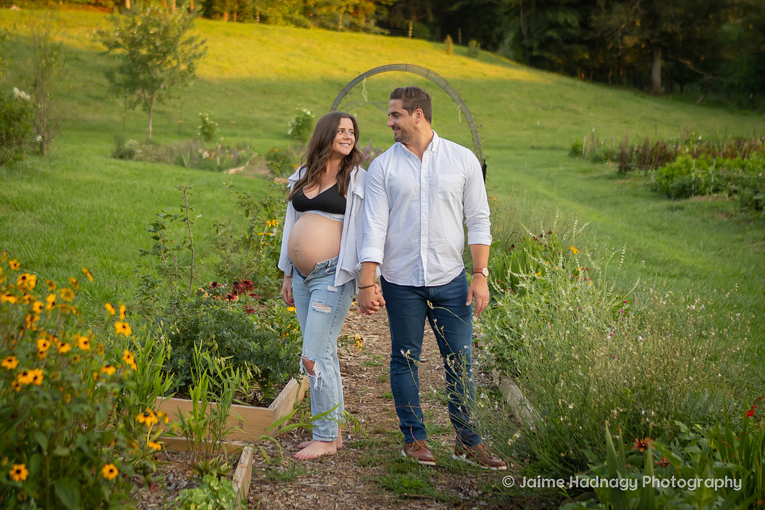 Maternity Photography Session at Flower Farm in Western North Carolina | Asheville Family Photographer