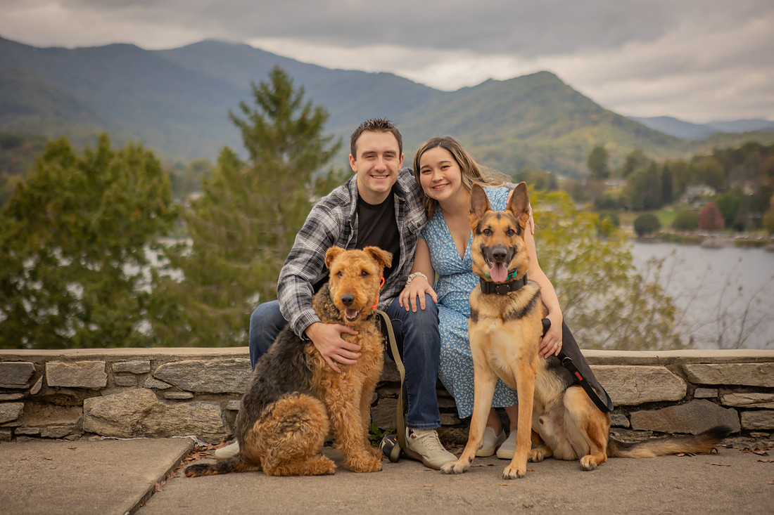 Fur Family Maternity Photography at Lake Junaluska Waynesville NC Photographer