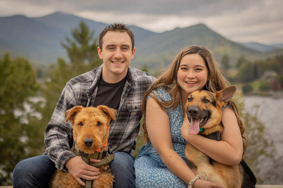Fur Family Maternity Photography at Lake Junaluska Waynesville NC Photographer
