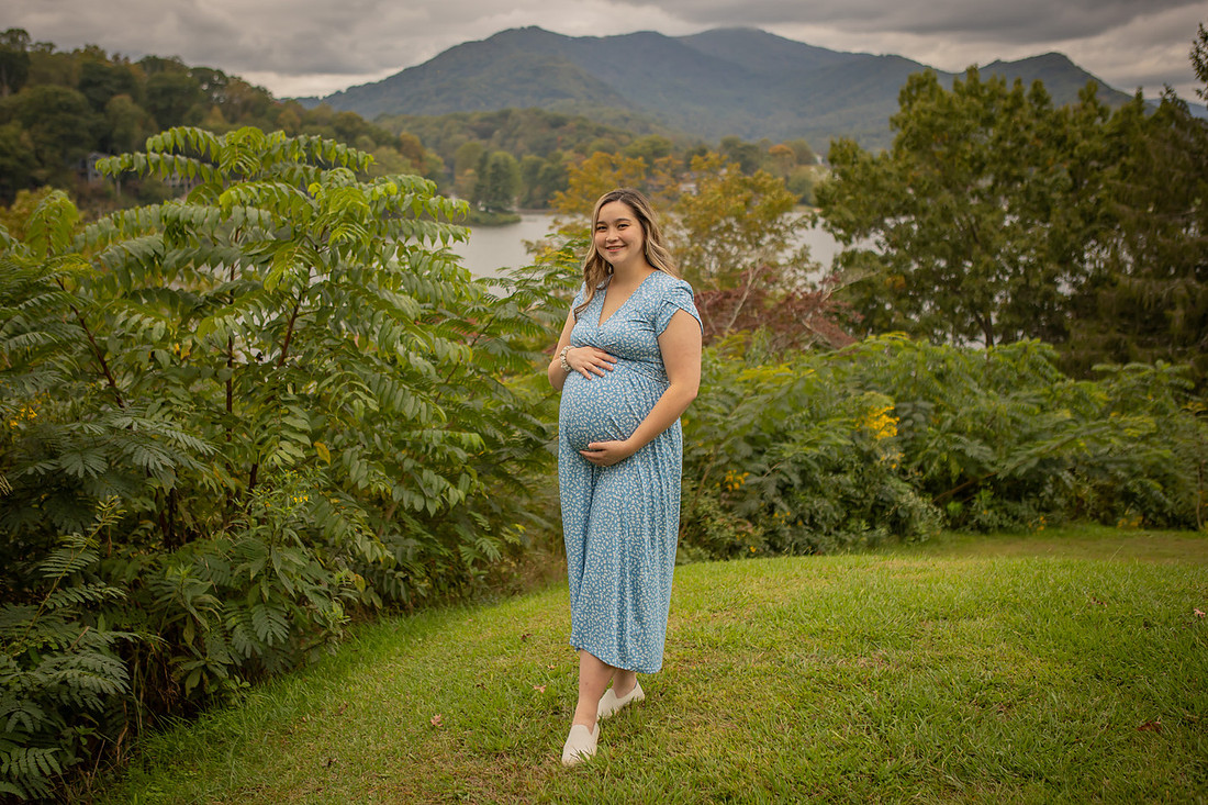 Fur Family Maternity Photography at Lake Junaluska Waynesville NC Photographer