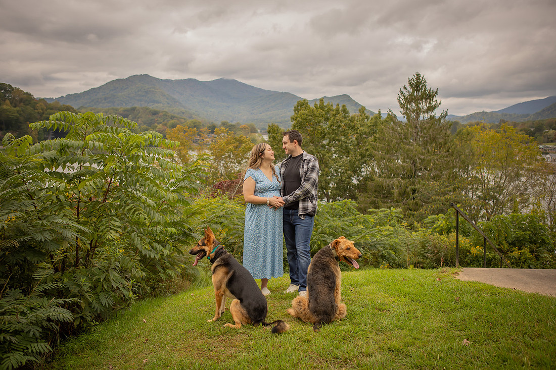 Fur Family Maternity Photography at Lake Junaluska Waynesville NC Photographer