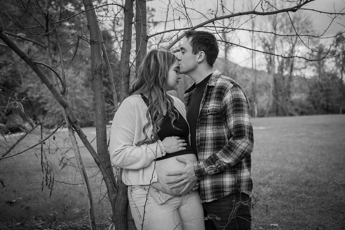 Couples Maternity Photos with Dogs | Asheville Photographer