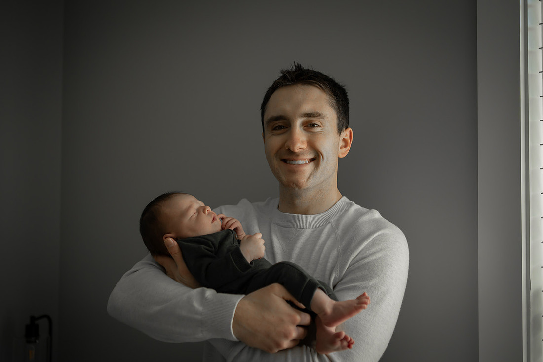 Newborn Baby with Dad | Asheville Baby Photographer
