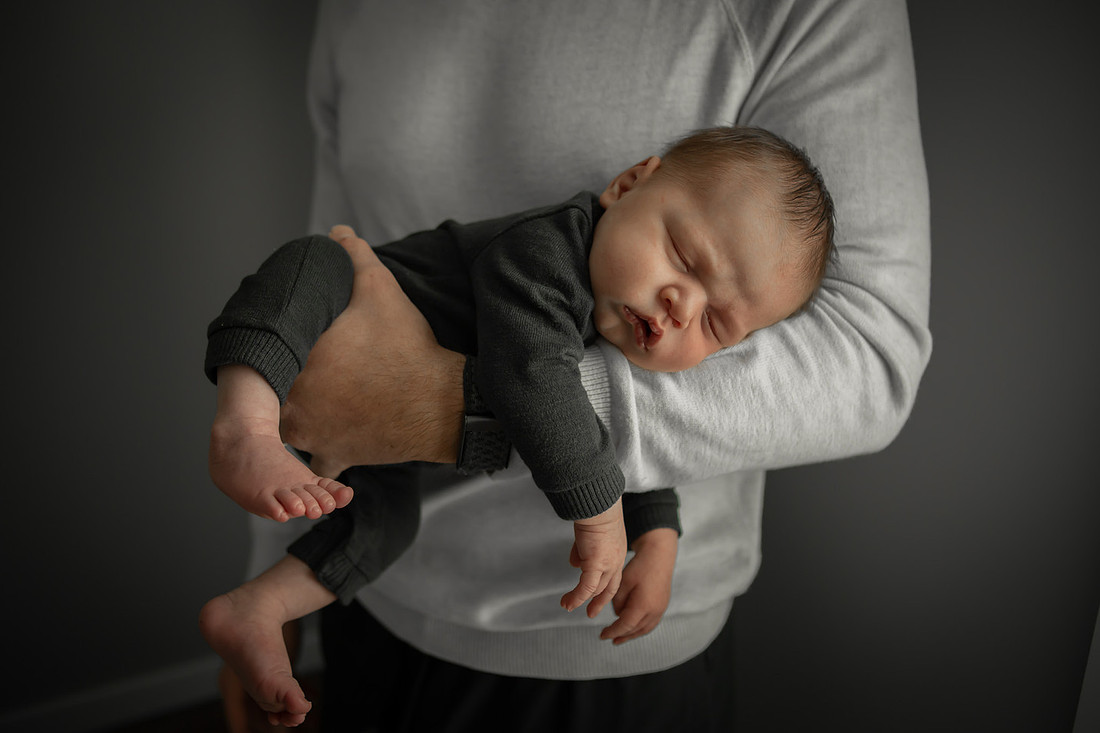 Newborn Baby with Dad | Asheville Baby Photographer
