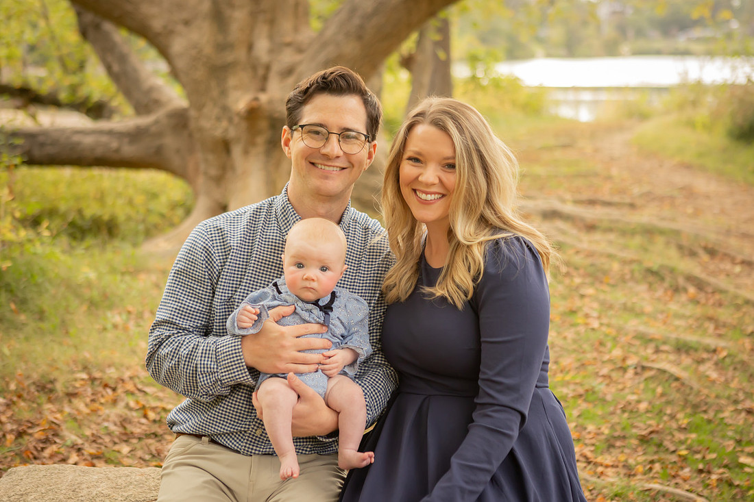 Outdoor Family Photos with Baby in Asheville