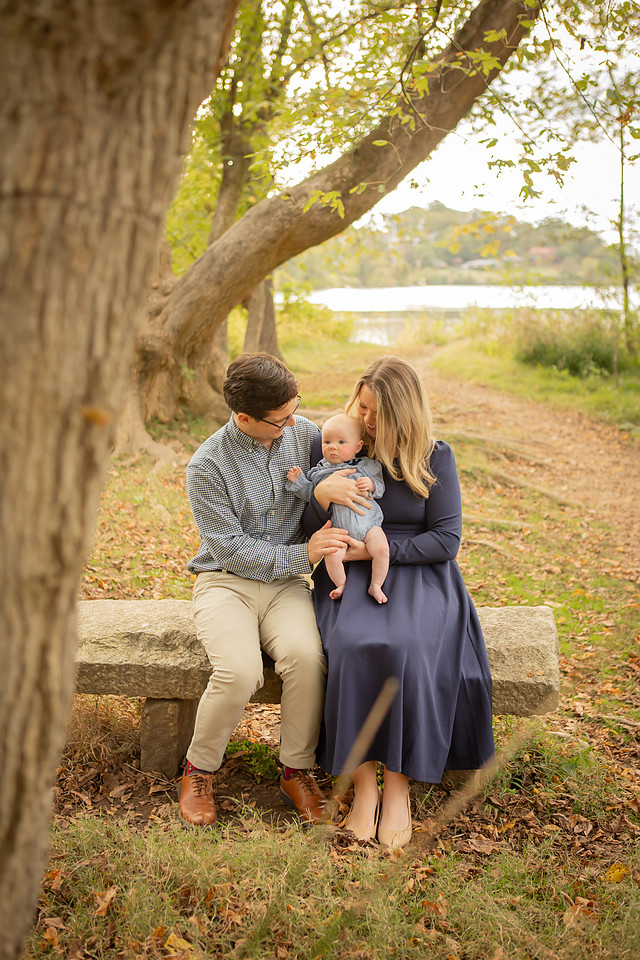 Outdoor Family Photos with Baby in Asheville