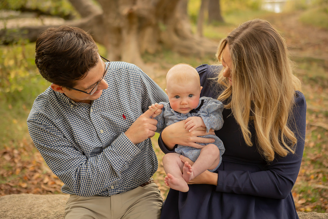 Outdoor Family Photos with Baby in Asheville