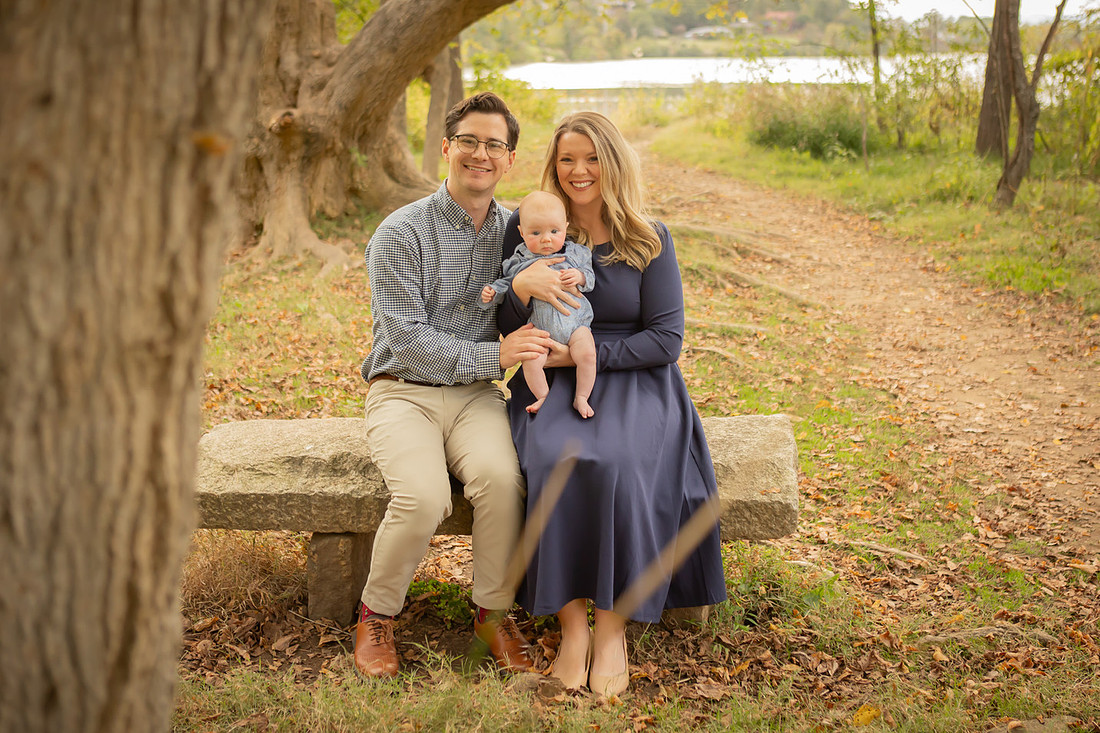 Outdoor Family Photos with Baby in Asheville