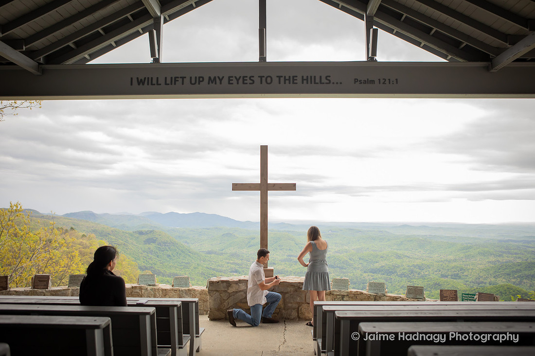 Surprise Proposal at Pretty Place Fred W. Symmes Chapel
