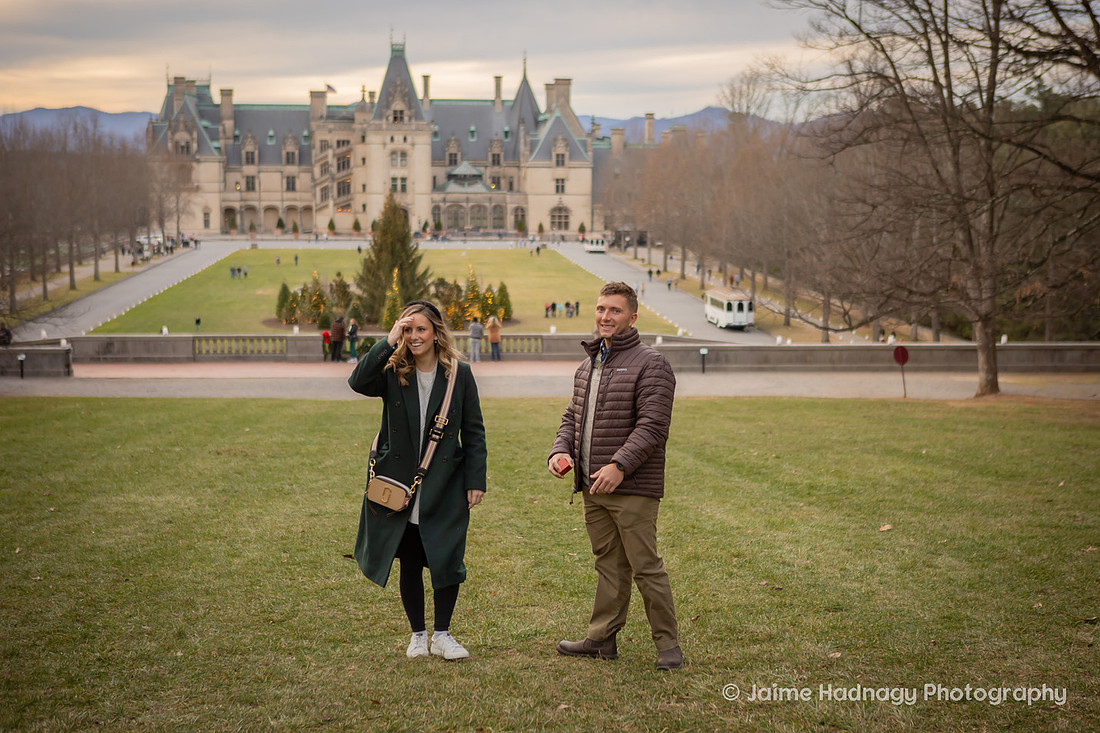 Engagement at The Biltmore House | Asheville Proposal Photographer