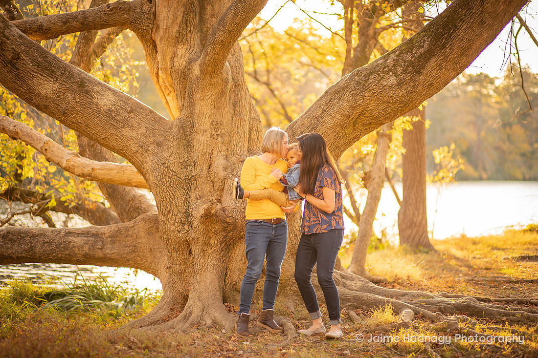 Same Sex Couple Fall Family Photos | Asheville Photographer