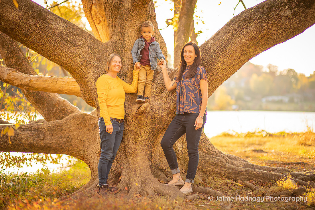 Same Sex Couple Fall Family Photos | Asheville Photographer