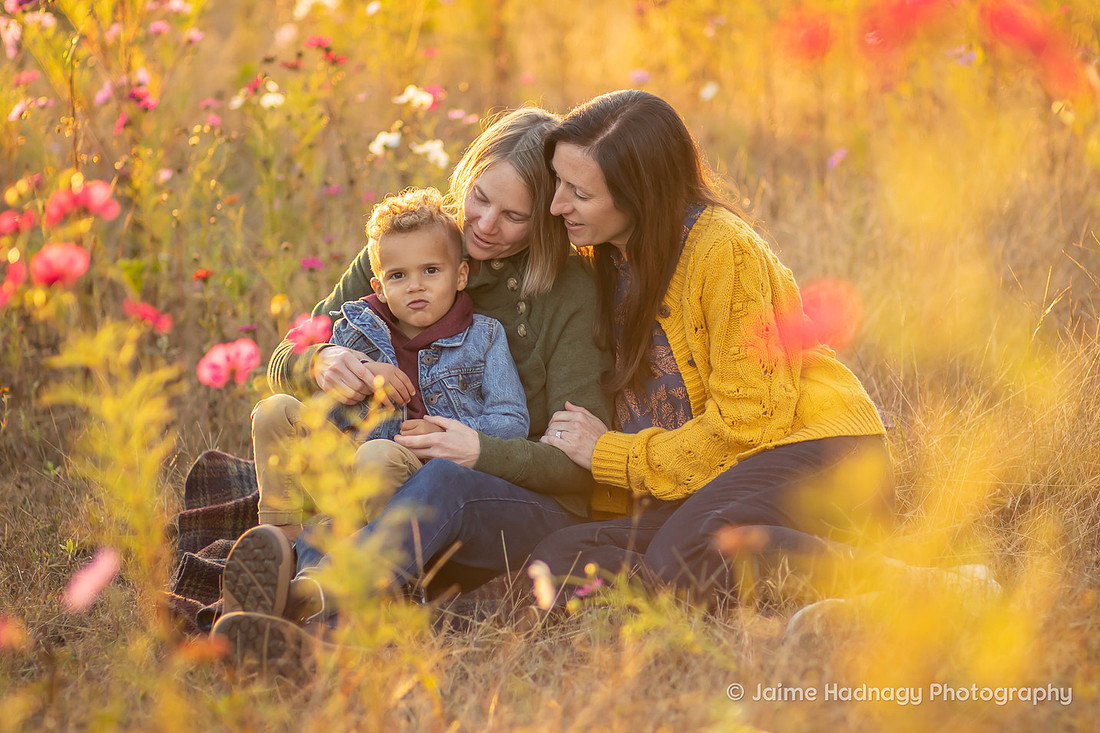 Family Photography in Flower Field | Asheville Photographer