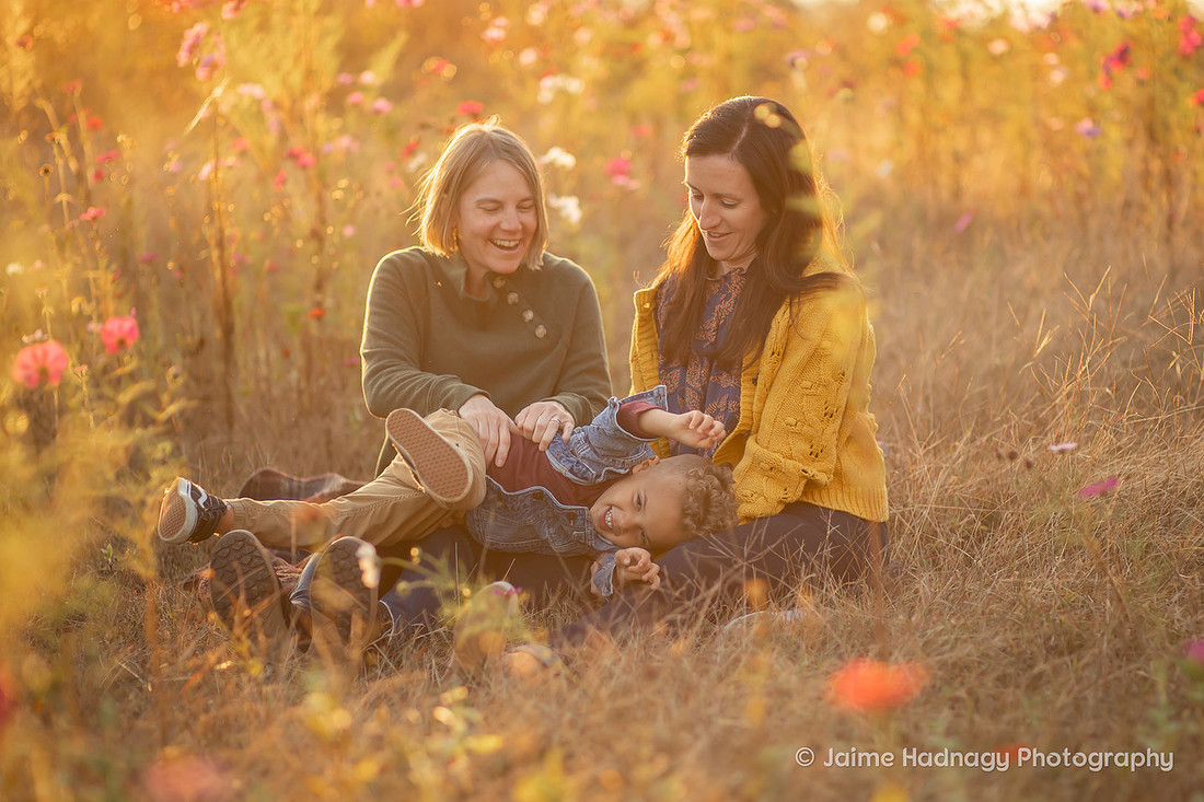 Family Photography in Flower Field | Asheville Photographer