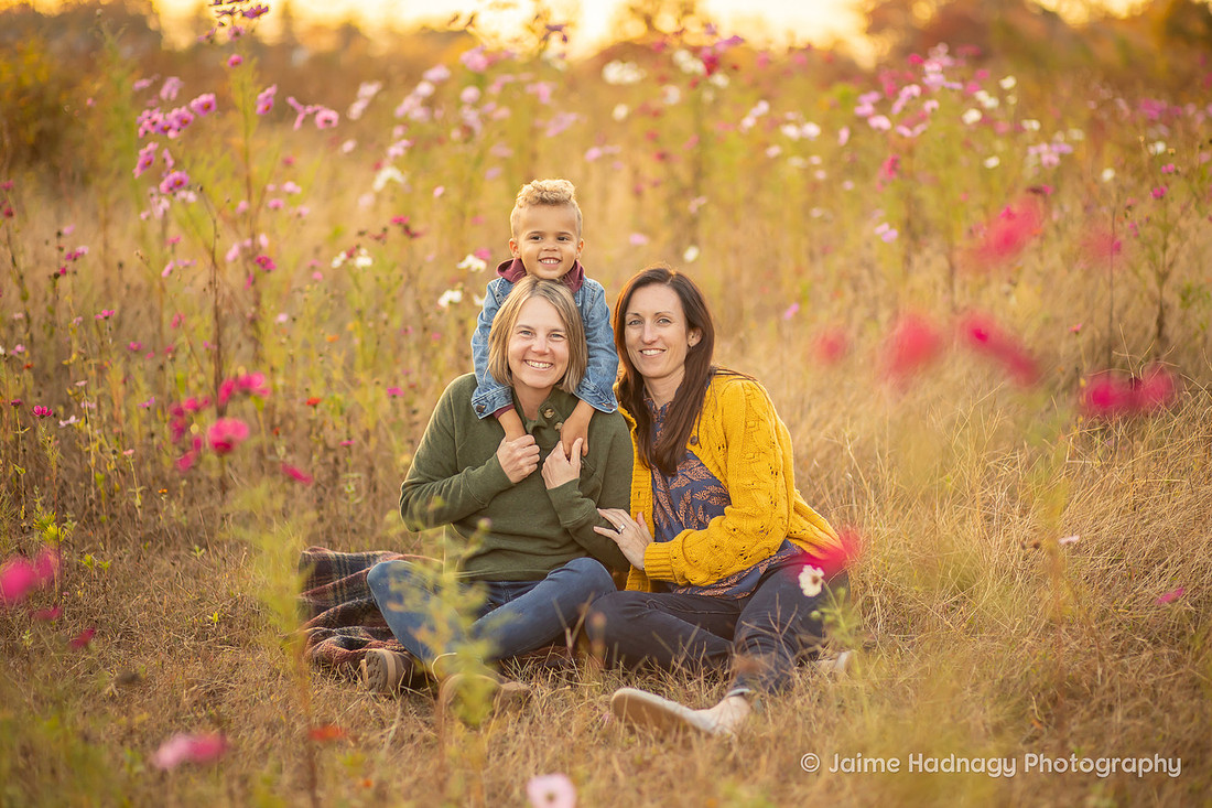 Beautiful Family Photos in Flower Field | Asheville Photographer Lifestyle