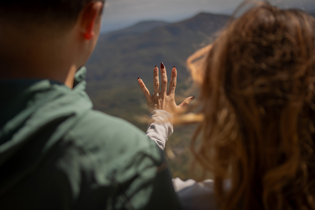 Engagement Couples Photos Hiking Whiteside Mountain Things to do in Highlands NC