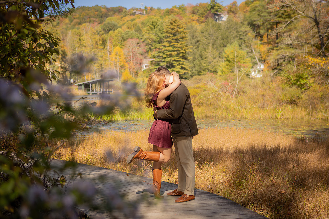 Engagement Photography at Botanical Gardens in Highlands