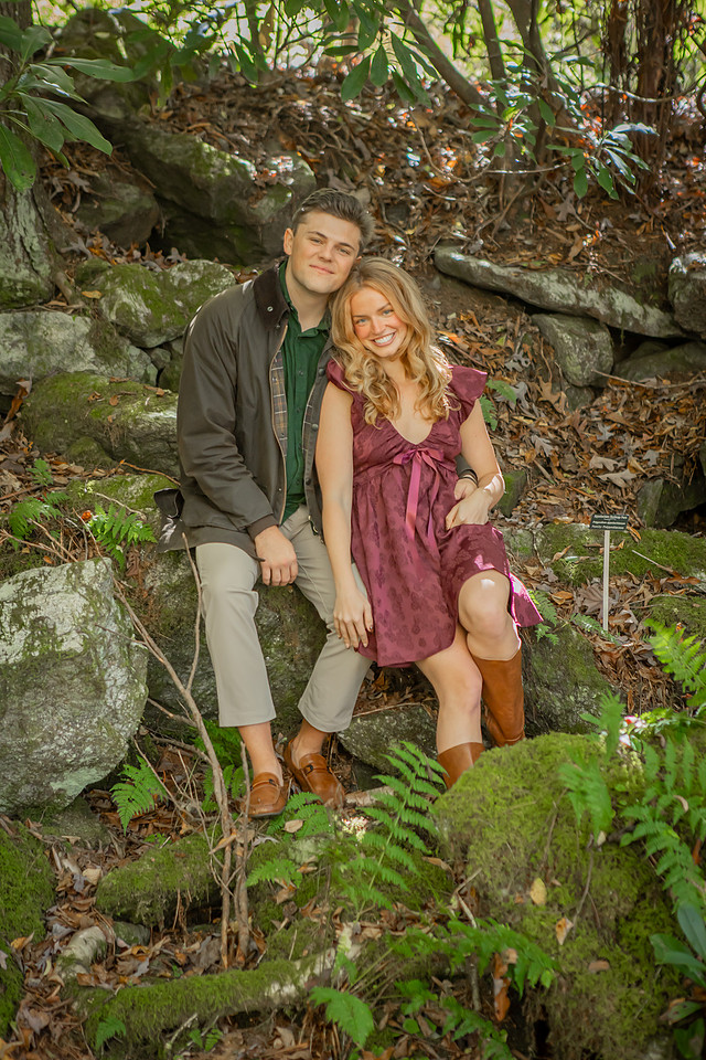 Engagement Photography at Botanical Gardens in Highlands