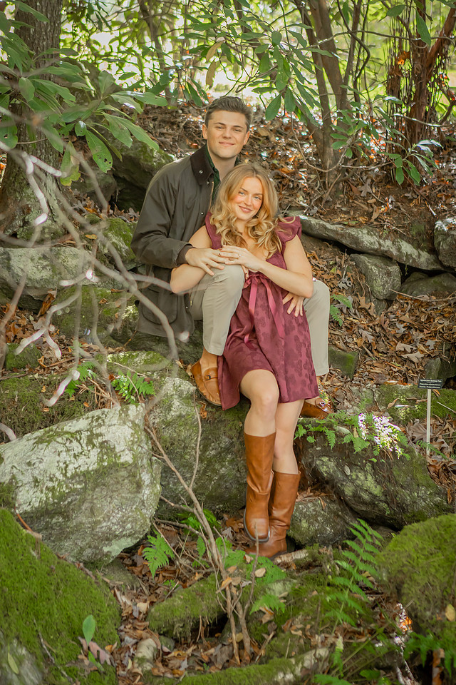 Engagement Photography at Botanical Gardens in Highlands