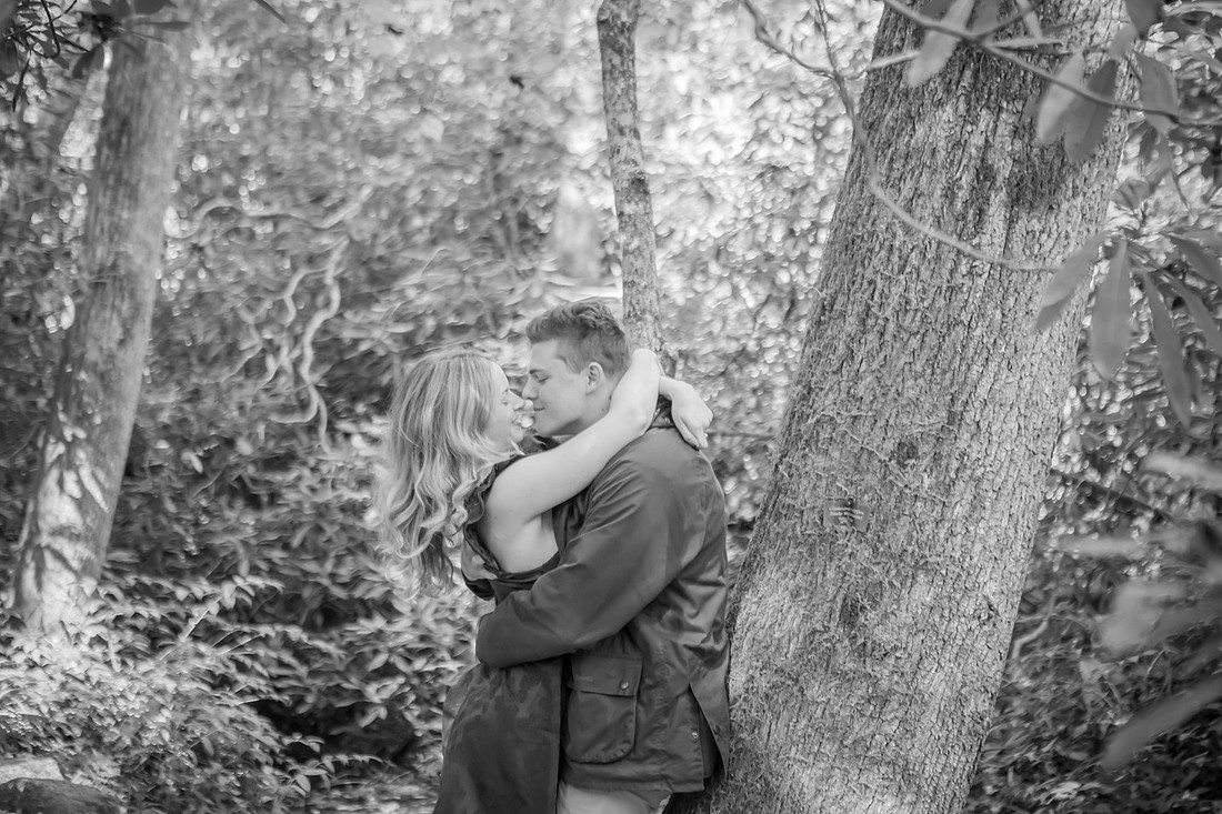 Engagement Photography at Botanical Gardens in Highlands