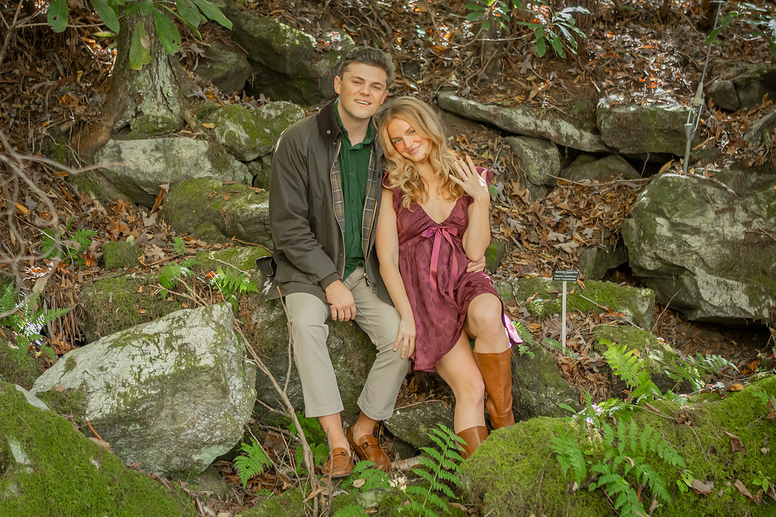 Engagement Photography at Botanical Gardens in Highlands