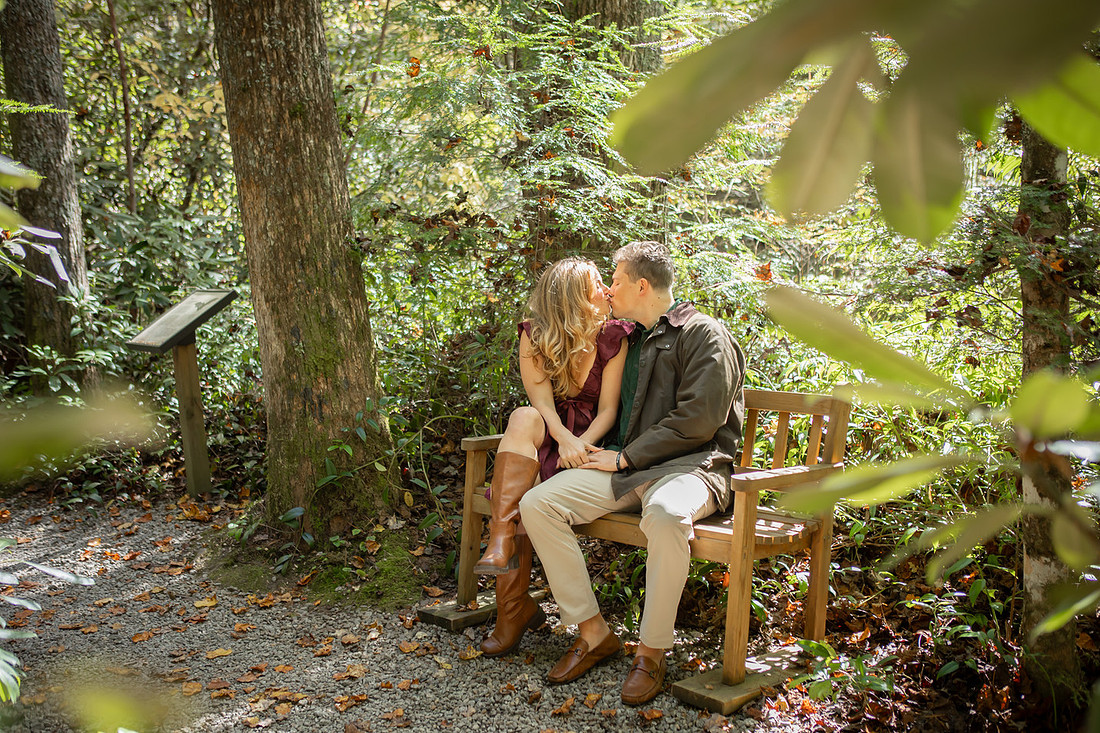 Engagement Photography at Botanical Gardens in Highlands