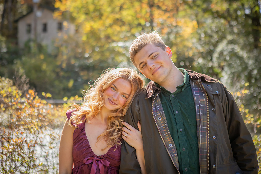 Engagement Couples Photos in Highlands NC at Botanical Gardens