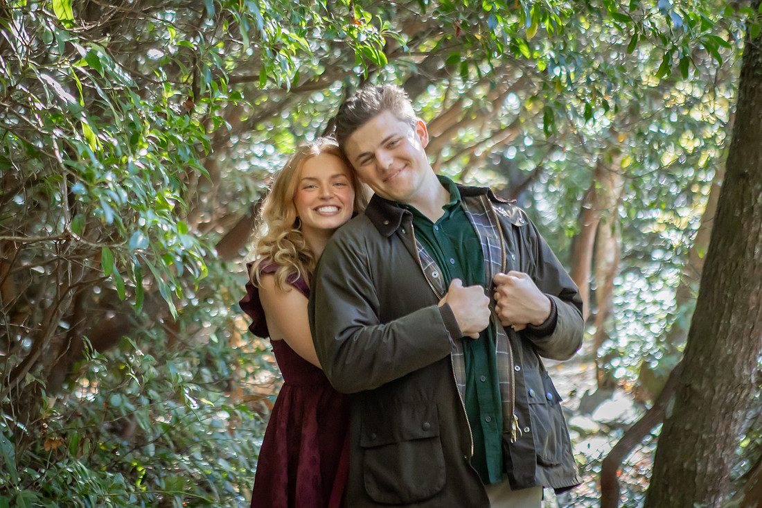 Engagement Couples Photos in Highlands NC at Botanical Gardens