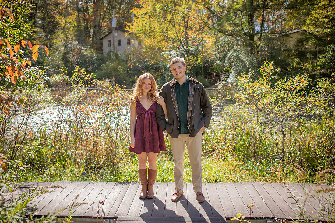 Engagement Couples Photos in Highlands NC at Botanical Gardens