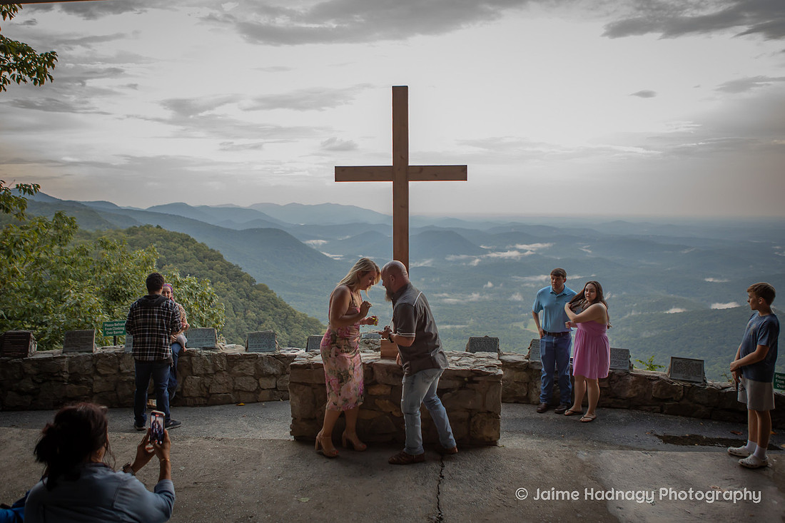 Beautiful Proposal at Pretty Place in Cleveland SC | Asheville Engagement Photographer
