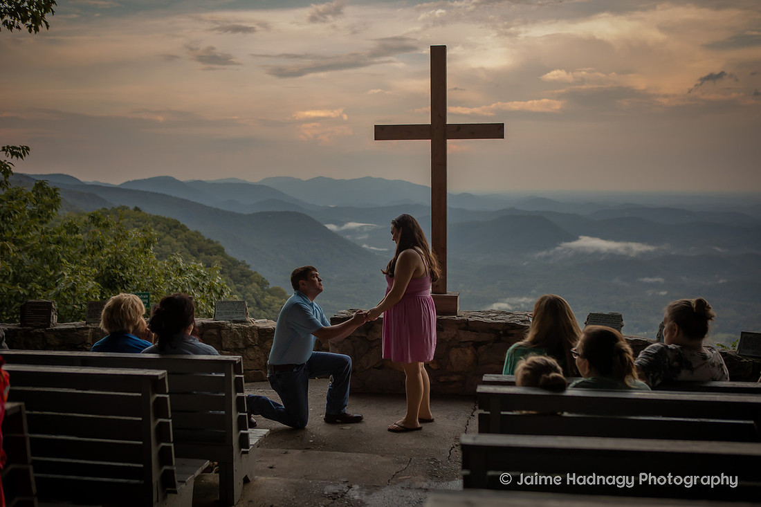 Beautiful Proposal at Pretty Place in Cleveland SC | Asheville Engagement Photographer