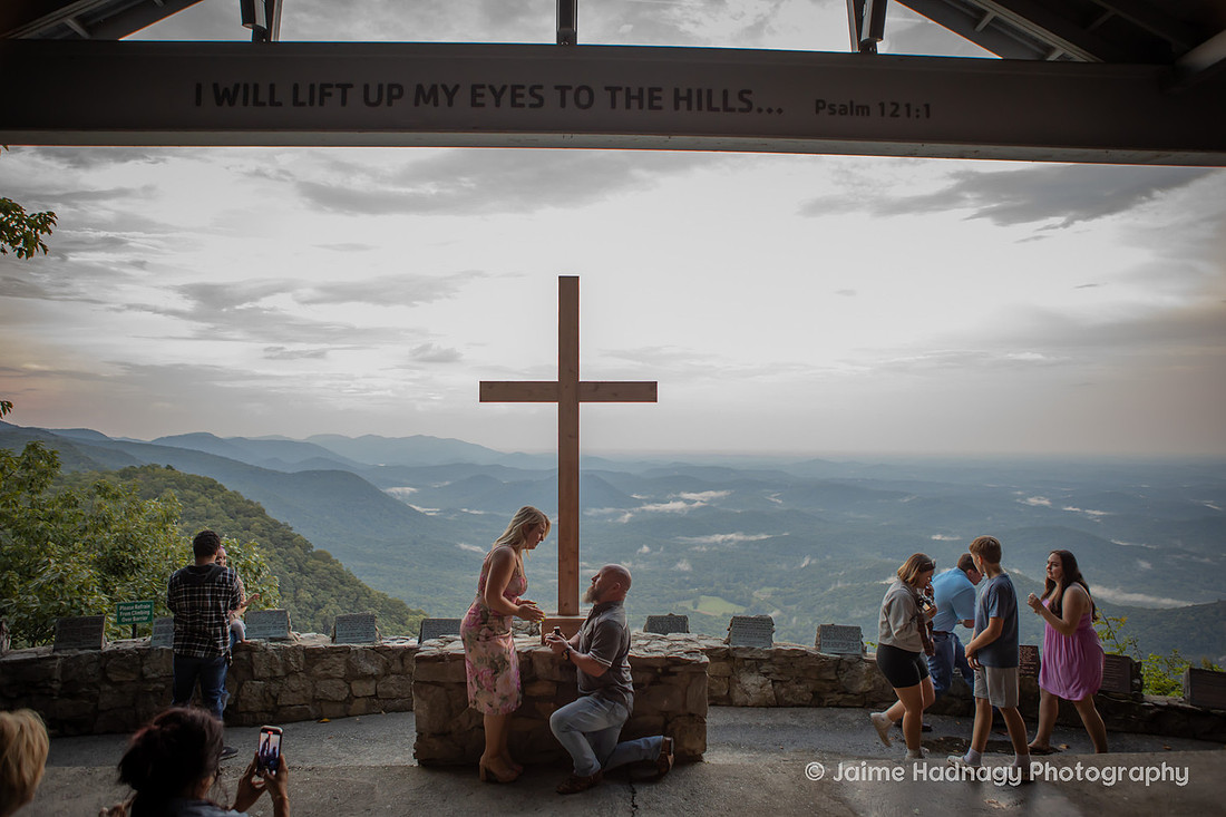 Beautiful Proposal at Pretty Place in Cleveland SC | Asheville Engagement Photographer