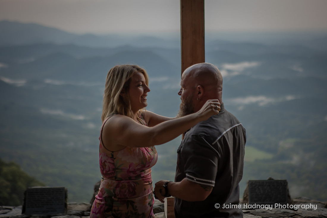 Beautiful Proposal at Pretty Place in Cleveland SC | Asheville Engagement Photographer